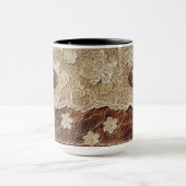 Western Country Leather n Lace Initiaal Mok (Midden)