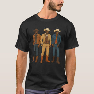 Western Country Rodeo Black Cowboy Afro-Amerika T-shirt