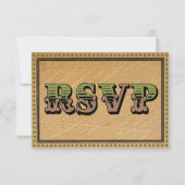 Western Country Rodeo Wedding Cartes RSVP (Dos)