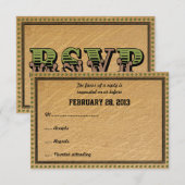 Western Country Rodeo Wedding Cartes RSVP (Devant / Derrière)
