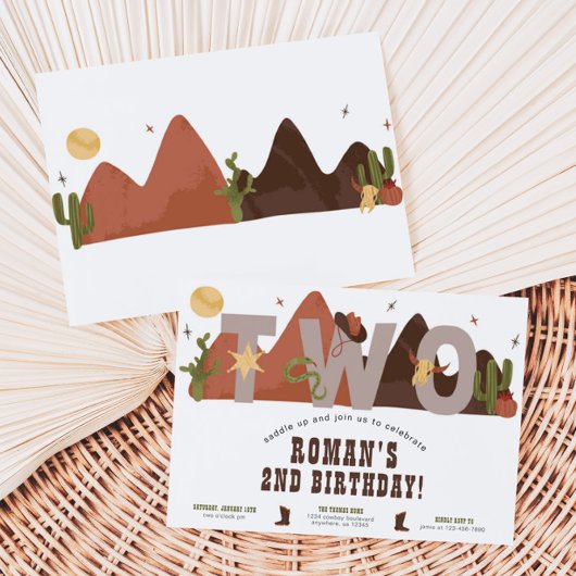 Western Cowboy 2e Invitation anniversaire