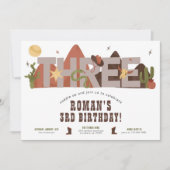 Western Cowboy 3e anniversaire Invitation (Devant)