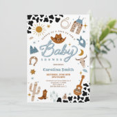 Western Cowboy Baby Shower Invitation (Debout devant)