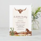 Western Cowboy Baby shower Invitation (Debout devant)