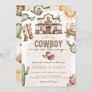 Western Cowboy Baby shower Invitation