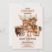 Western Cowboy Baby shower Kaart (Voorkant)