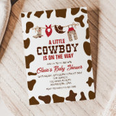 Western Cowboy Baby shower rouge Invitation