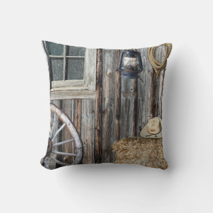 Western Cowboy Barn Pillow Kussen