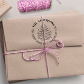 Western Cowboy Boot Stitch Pattern Return Address Rubberstempel