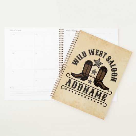 Western Cowboy Boots AJOUTER LE NOM Sheriff Spurs  (Devant avec enveloppe)