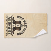 Western Cowboy Boots AJOUTER LE NOM Sheriff Spurs (Serviette à main)