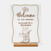 Western Cowboy Boots Horseshoe Wedding Welcome (Recto)