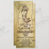 western cowboy bottes invitation de la partie de f (Devant / Derrière)