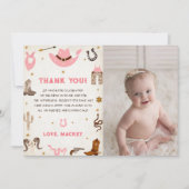 Western Cowboy Carte de remerciements de fête d'an (Devant)