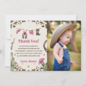 Western Cowboy Carte de remerciements de fête d'an (Devant)