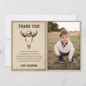 Western Cowboy Carte de remerciements de fête d'an (Devant)