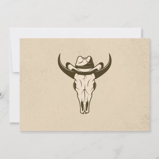 Western Cowboy Carte de remerciements de fête d'an (Dos)