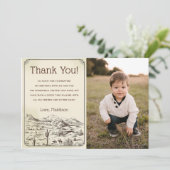 Western Cowboy Carte de remerciements de fête d'an (Debout devant)