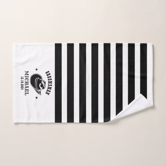 Western Cowboy Casquette Groomsmen Nom personnalis (Serviette à main)