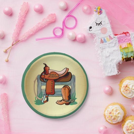 Western Cowboy Champion Brother Zadellaarzen Papieren Bordje (Feest)