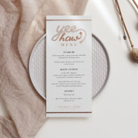 Western Cowboy Country Rustic Mariage Menu