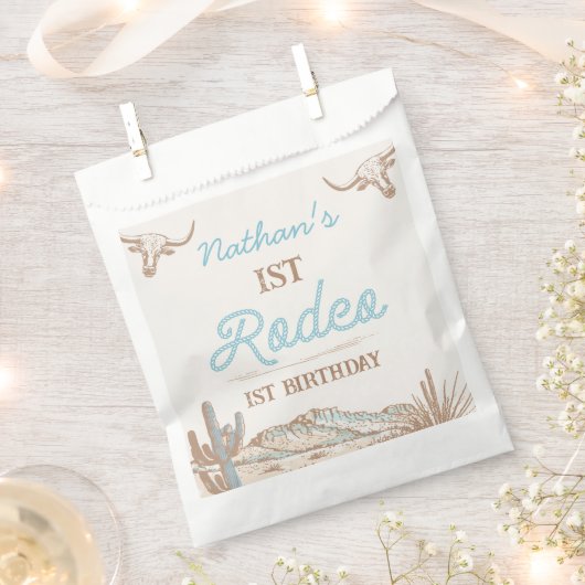  Western Cowboy Eerste Rodeo 1e Verjaardag Bedankzakje (Geknipt)