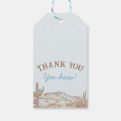  Western Cowboy Eerste Rodeo 1e Verjaardag Cadeaulabel (Achterkant)