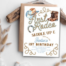 Western Cowboy Eerste Rodeo 1e Verjaardag