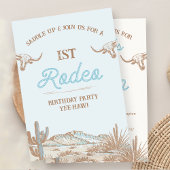 Western Cowboy Eerste Rodeo 1e Verjaardag Kaart