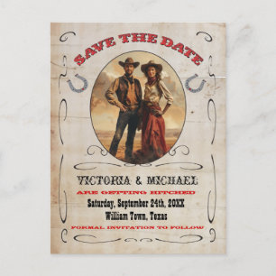 Western Cowboy Enregistrer la date Cartes postales