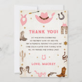 Western Cowboy fête d'anniversaire Carte de remerc (Devant)