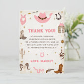 Western Cowboy fête d'anniversaire Carte de remerc (Debout devant)