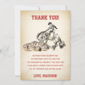 Western Cowboy fête d'anniversaire Carte de remerc (Devant)