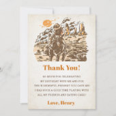 Western Cowboy fête d'anniversaire Carte de remerc (Devant)