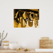 Western Cowboy Horse Stirrups & Leather Poster Art (Cuisine)