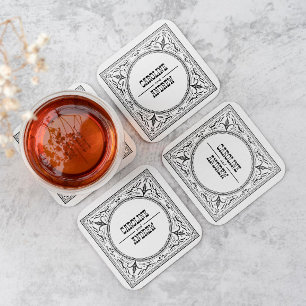  Western Cowboy Land Weddenschap Vierkante Kartonnen Onderzetter