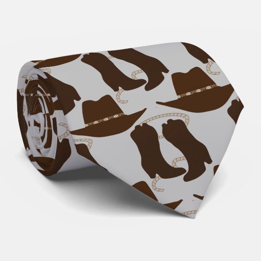 Western Cowboy Pet en Boots Stropdas (Opgerold)