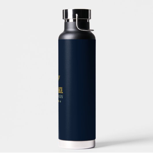 Western Cowboy Pet - Gepersonaliseerd Elegant Groo Waterfles (Links)