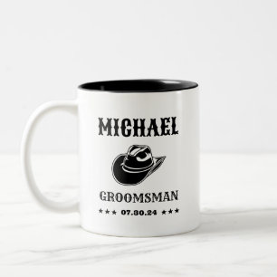 Western Cowboy Pet Klassieke, gepersonaliseerde Gr Tweekleurige Koffiemok