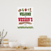 Western Cowboy Rodeo Affiche de bienvenue (Cuisine)