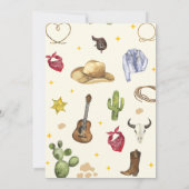 Western Cowboy Rodeo Anniversaire Fête Invitation (Dos)