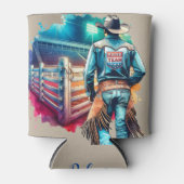 Western Cowboy Rodeo Team in Arena Blikjeskoeler (Voorkant)