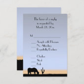 Western Cowboy RSVP avec choix de menu (Devant / Derrière)