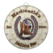 Western cowboy saloon bar dart board dartbord (Voorkant)
