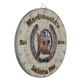 Western cowboy saloon bar dart board dartbord (Voorkant Links)