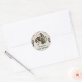 Western Cowboy Verjaardagsfeest Ronde Sticker (Envelop)
