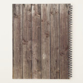 Western Cowboy Weathered Barn Wood Hoefijzer Planner (Achterkant)