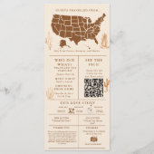 Western Cowboy Wedding Infographic Programma (Achterkant)