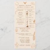 Western Cowboy Wedding Infographic Programma (Voorkant)