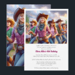 Western Cowgirl 16th Birthday Party Invitation<br><div class="desc">"OEuvre d'art générée par l'IA avec direction de design par Susang6"</div>